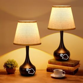 Touch Lamps for Nightstand Bedside Lamps Set of 2, 3 Way Dimmable Light for Bedoom, Desk, Living Room,Sofa Table(LED Bulbs Included)