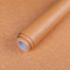 Cream Orange Wallpaper Peel and Stick Wallpaper 15.7in X 118in Silk Embossed Self Adhesive Removable Contact Paper for Bedroom Living Room Solid