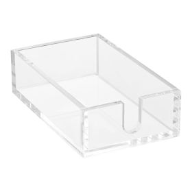 VEVOR Acrylic Napkin Holder, 9.1 x 5.5 x 2.6 inch, Clear Bathroom Guest Towel Storage Tray with U-Shaped Opening