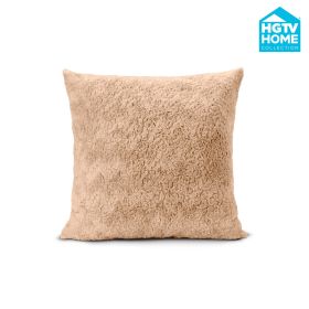 HGTV Curlicue Faux Fur Pillow Nomadic Desert 22 x 22 inches