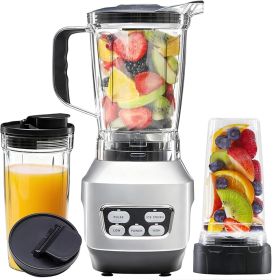 Countertop Blender 1.5L, Multi-functional Cooking  Portable, Milkshake Machine (Option: Silver)