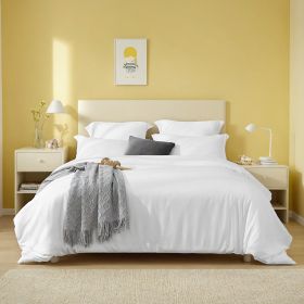 White & Pink Extra Large Duvet Cover Set Includes 1 Duvet Cover & 2 Pillowcases. Made Of Premium Breathable Microfiber With Hotel-grade Minimalis (Option: White-Q)