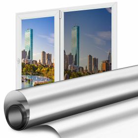 One Way Mirror Window Film Heat UV Reflective Privacy Tint Foil For Home Office (Film Color: Silver, size: 15.7in x 78.7in (8.6 sqft))